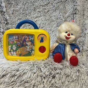 Lot / 2 Vintage Toys “It’s A Small World” Animated Blue-Box & Potter Style Clown